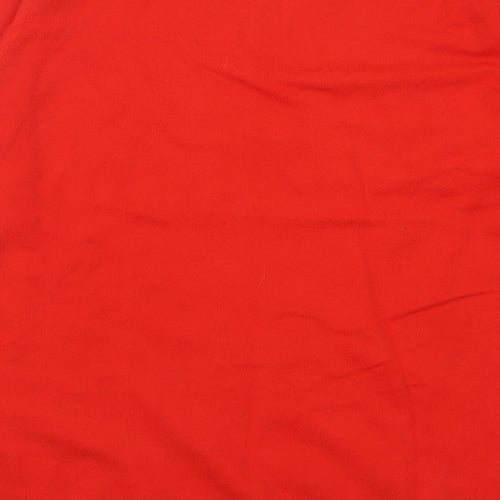 F&F Womens Red Crew Neck  Viscose Pullover Jumper Size 12
