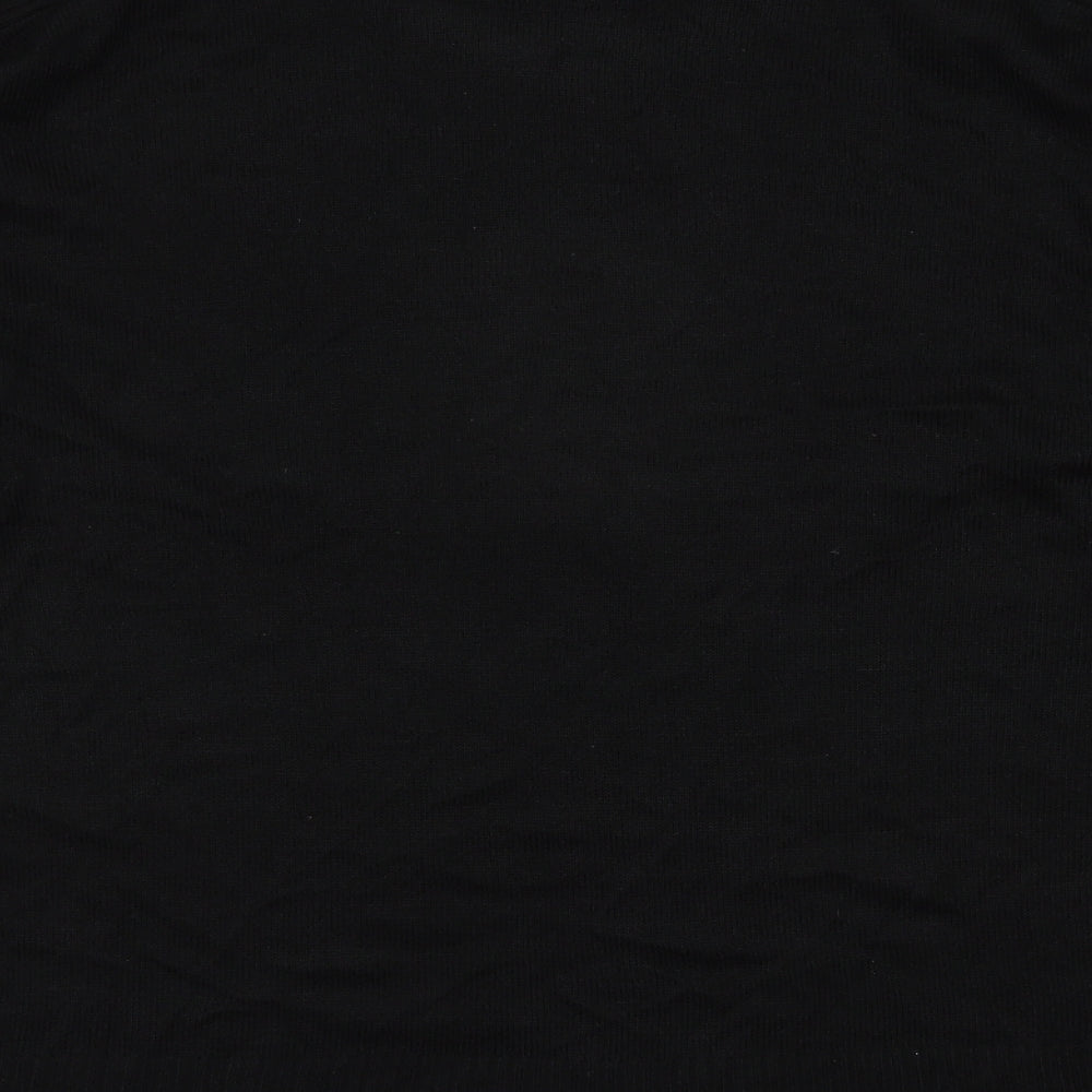 Select Womens Black Round Neck  Acrylic Pullover Jumper Size XL