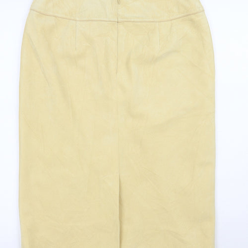 Gelco Womens Yellow  Polyester A-Line Skirt Size 14   Zip