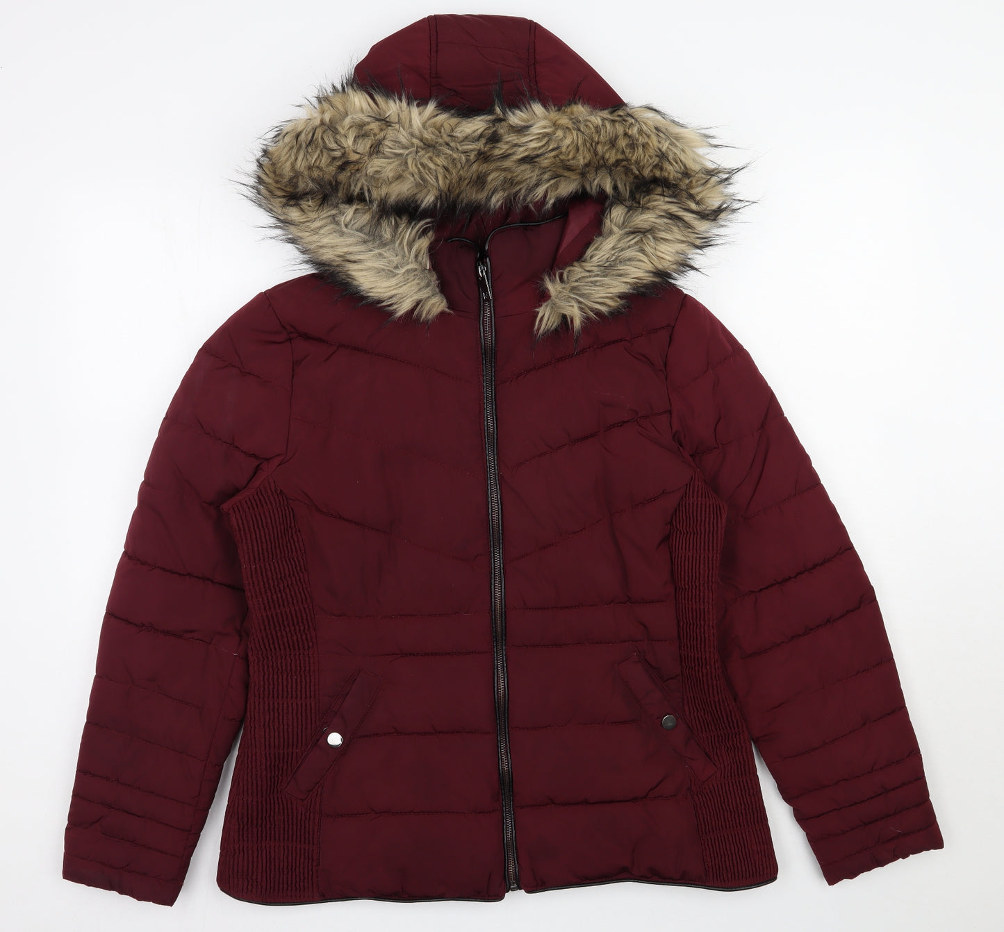 George Womens Red   Puffer Jacket Coat Size 14  Zip