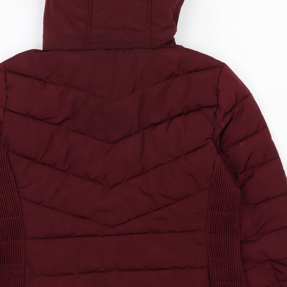 George Womens Red   Puffer Jacket Coat Size 14  Zip