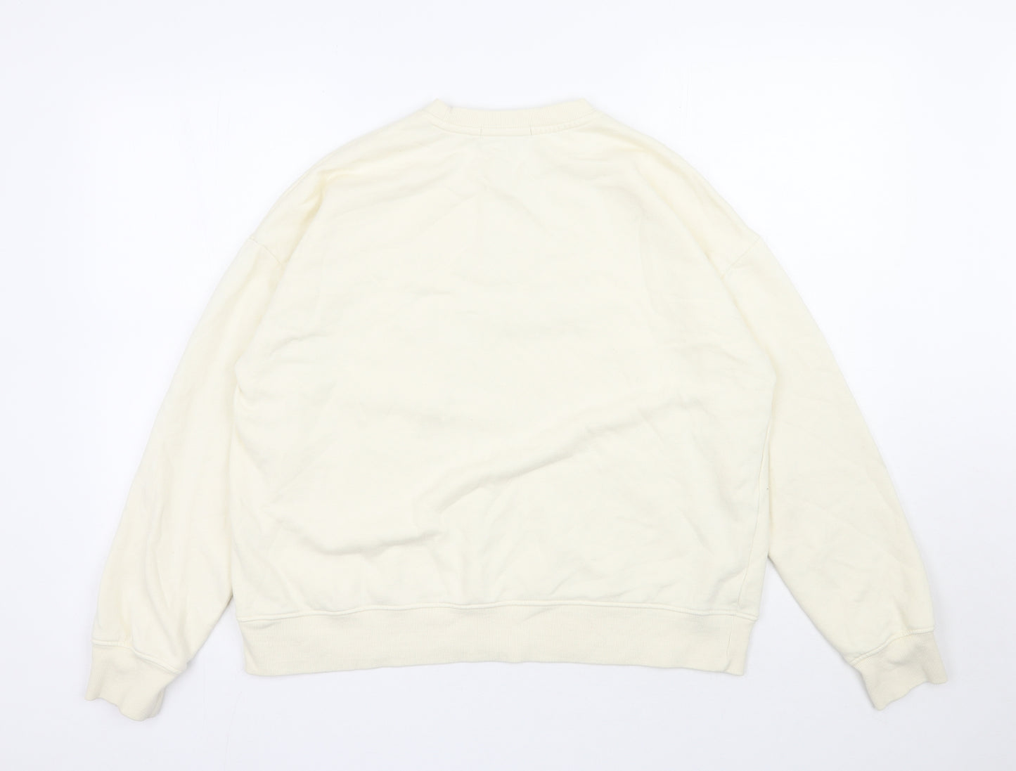 Primark Womens Ivory  Cotton Pullover Sweatshirt Size 12  Pullover