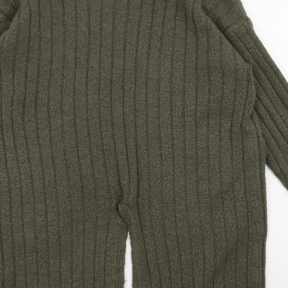 Primark Womens Green V-Neck  Acrylic Cardigan Jumper Size 6