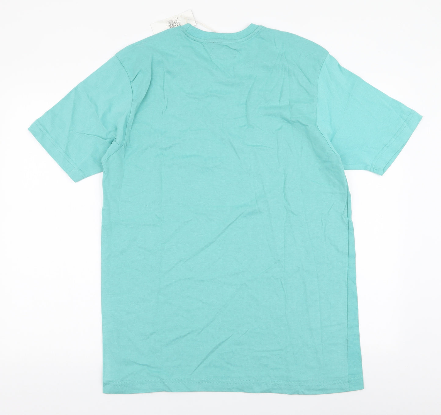 Carabou Mens Blue  Cotton  T-Shirt Size L Round Neck