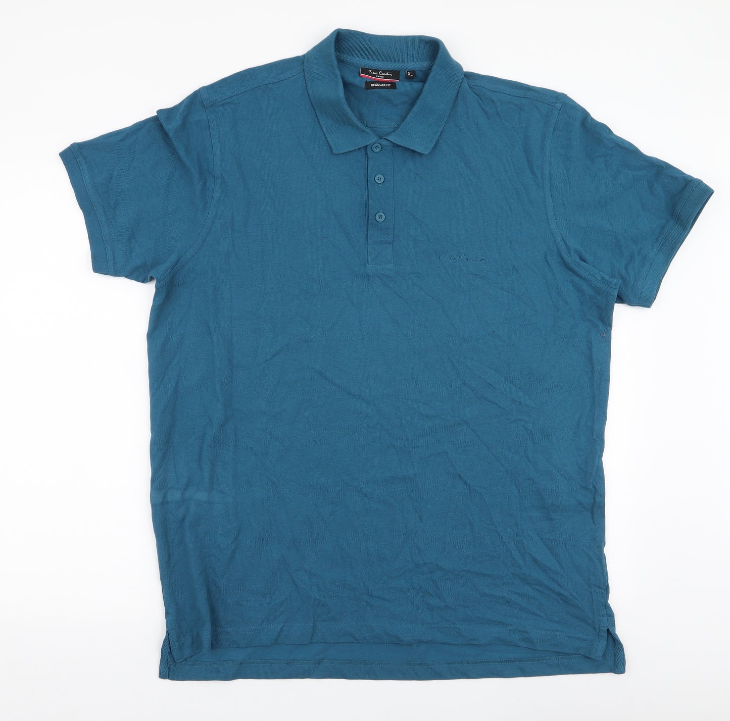 Pierre Cardin Mens Blue  100% Cotton  Polo Size XL Collared Button