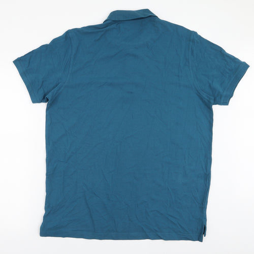 Pierre Cardin Mens Blue  100% Cotton  Polo Size XL Collared Button