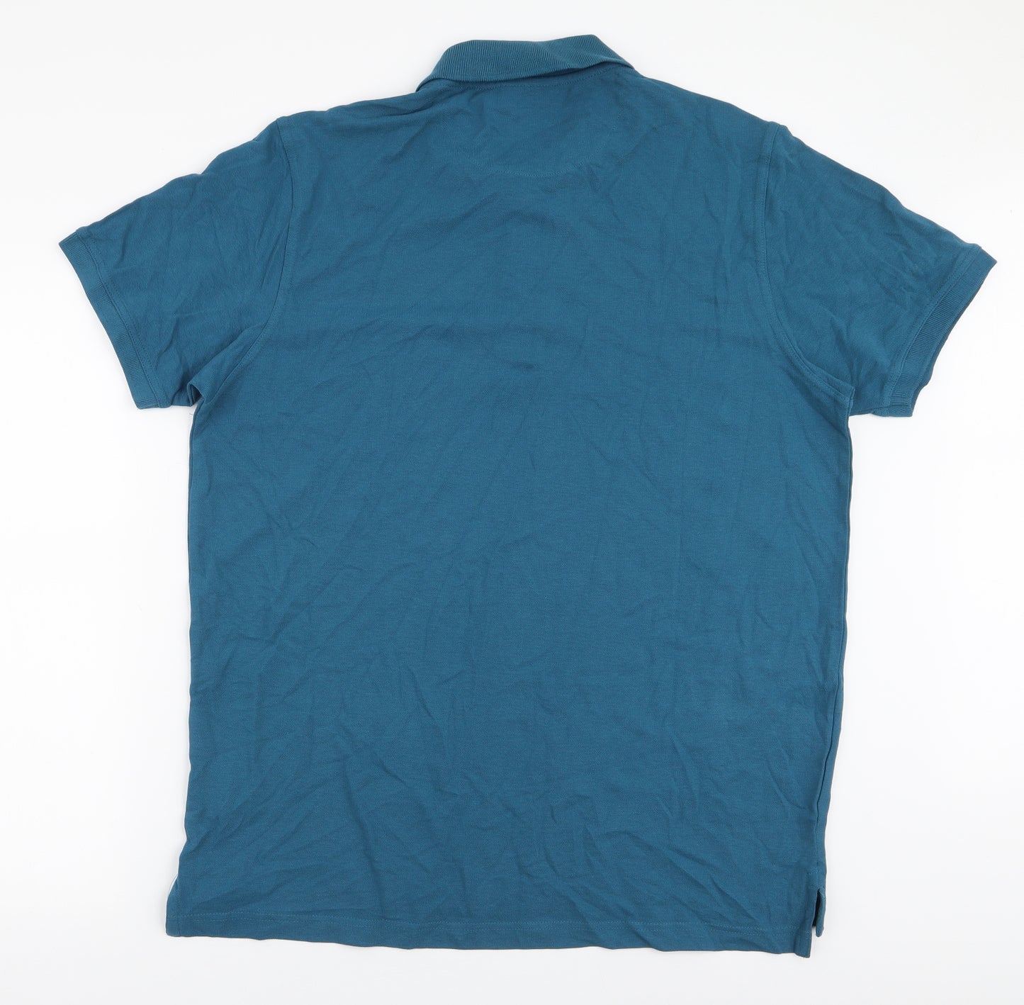 Pierre Cardin Mens Blue  100% Cotton  Polo Size XL Collared Button