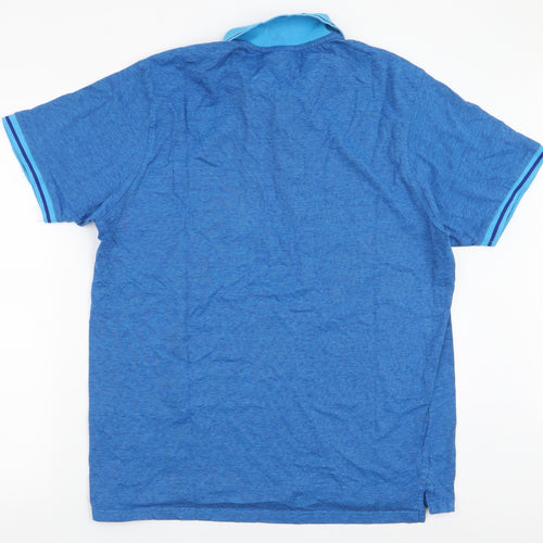Pierre Cardin Mens Blue  100% Cotton  Polo Size XL Collared Button