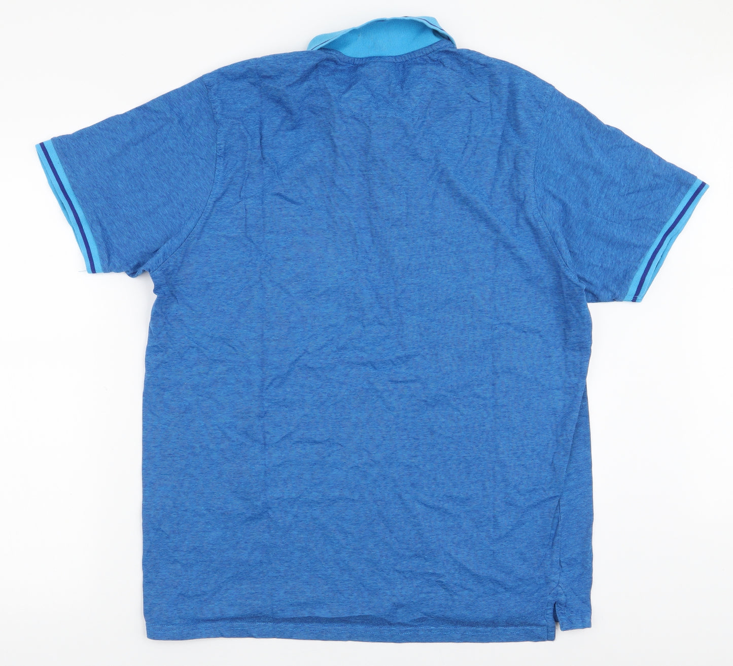 Pierre Cardin Mens Blue  100% Cotton  Polo Size XL Collared Button