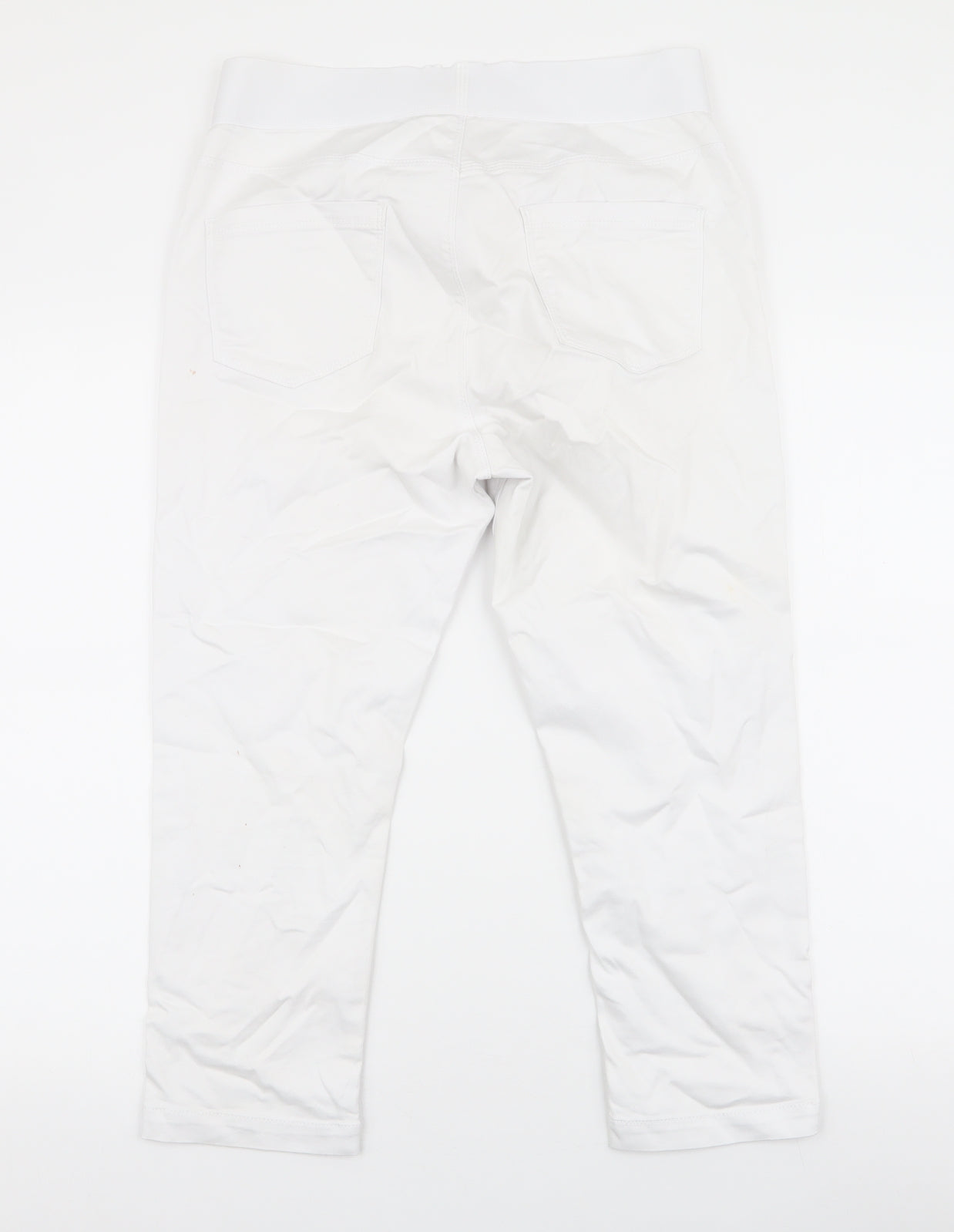 George Womens White  Cotton Capri Jeans Size 14 L22 in Regular
