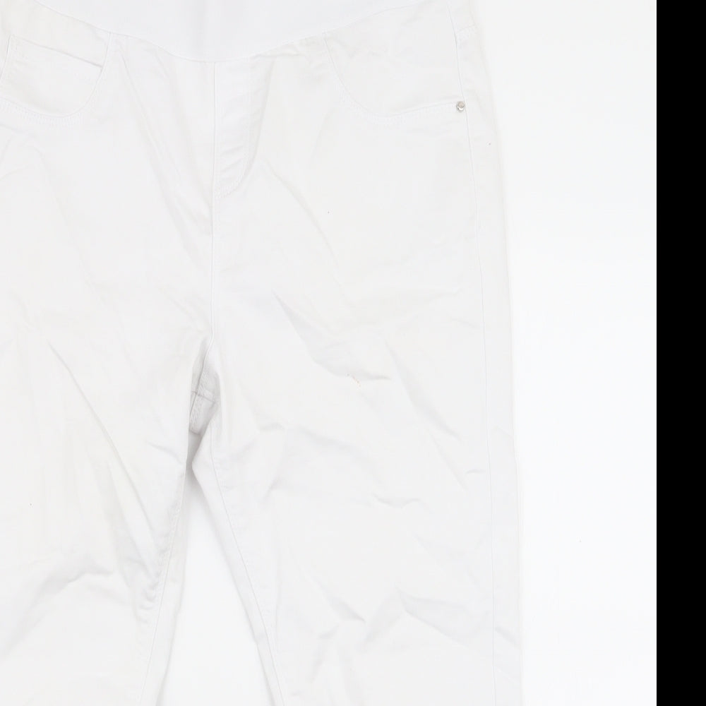 George Womens White  Cotton Capri Jeans Size 14 L22 in Regular