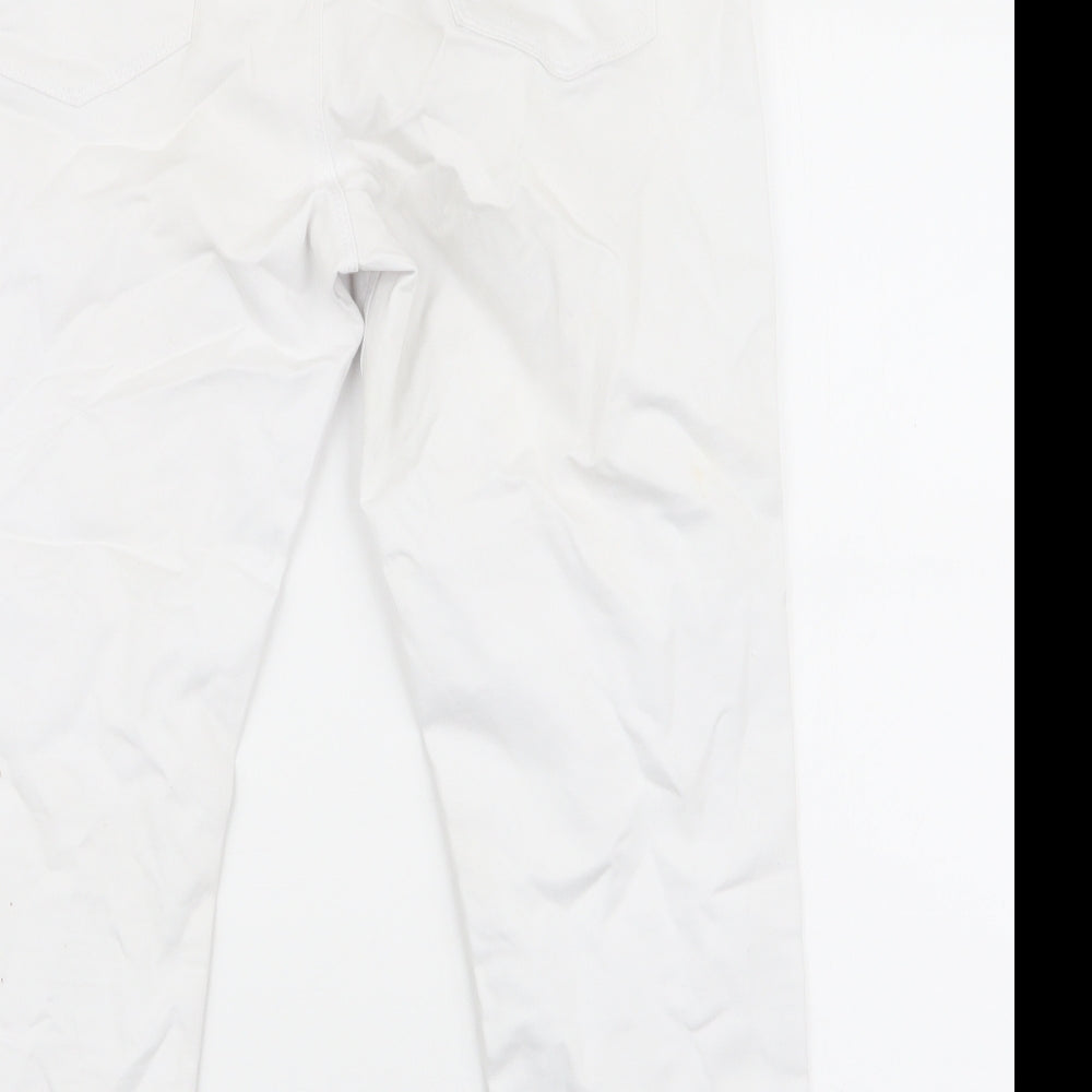 George Womens White  Cotton Capri Jeans Size 14 L22 in Regular