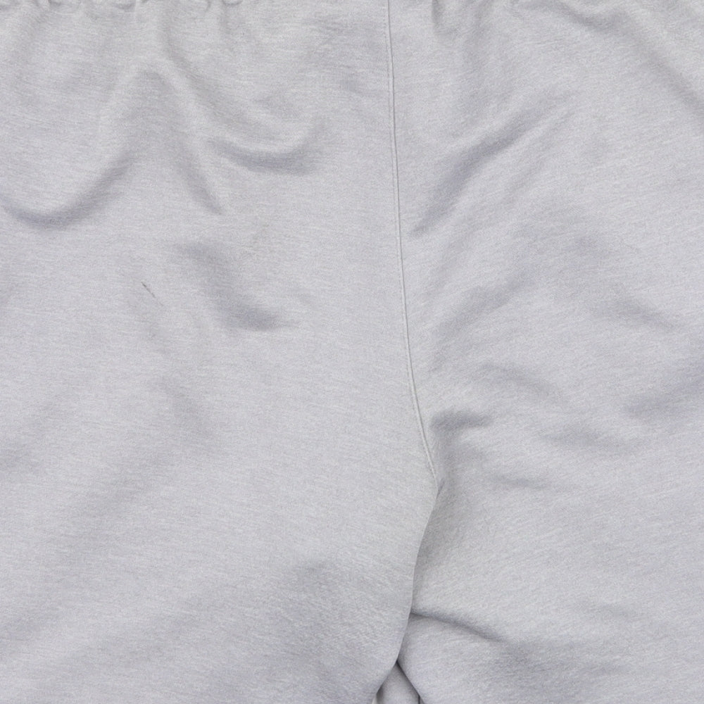 adidas Mens Grey Striped Polyester Sweat Shorts Size L L7 in Regular Drawstring