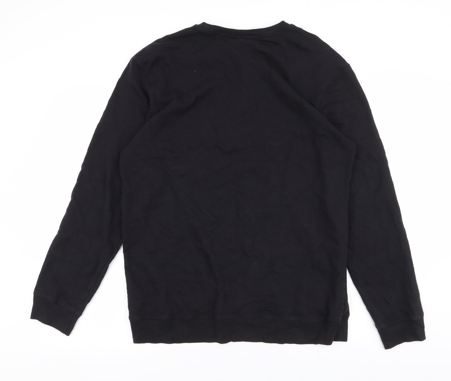Calvin Klein Mens Black  Cotton Pullover Sweatshirt Size L