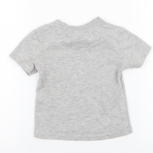 Harry Potter  Grey  Cotton Jersey T-Shirt Size 9-12 Months Round Neck Pullover - Future Wizard