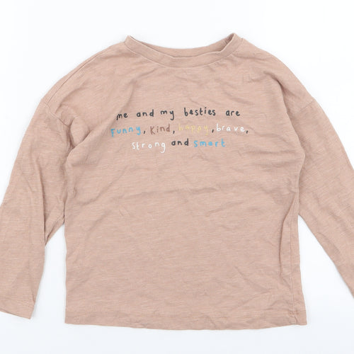 George Boys Beige  Polyester Jersey T-Shirt Size 2-3 Years Round Neck Pullover - Friends