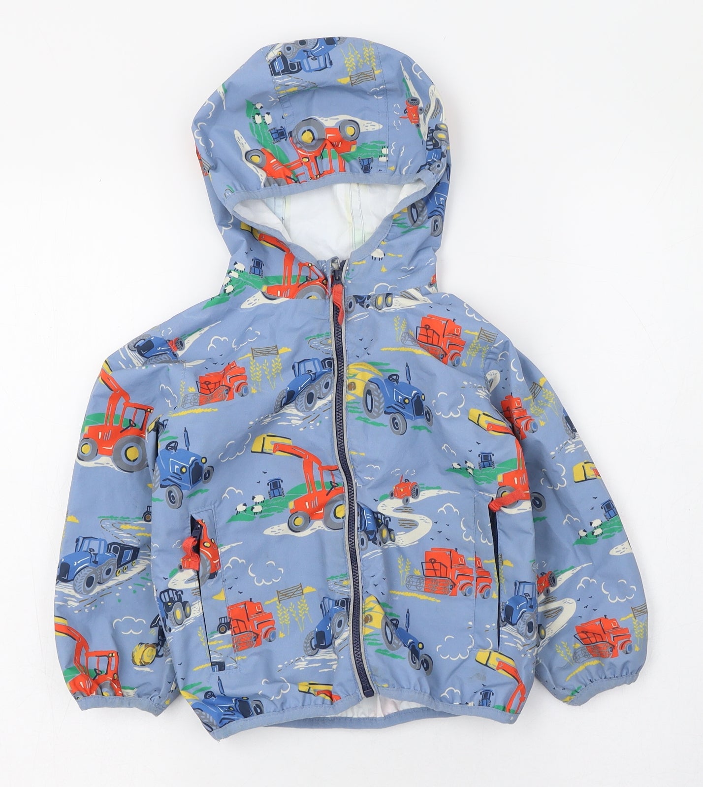 Baby Boden Boys Blue   Rain Coat Coat Size 2-3 Years  Zip