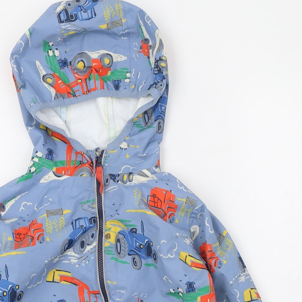 Baby Boden Boys Blue   Rain Coat Coat Size 2-3 Years  Zip