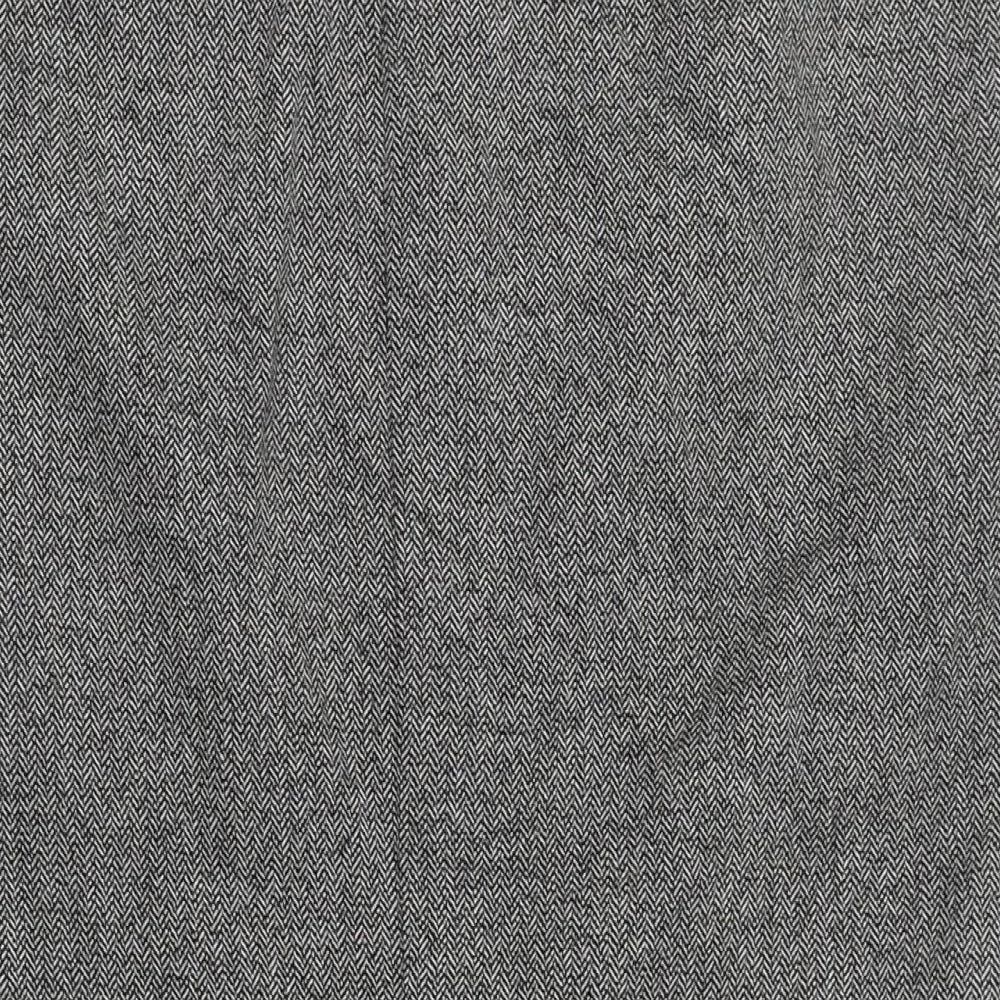 Zara Womens Grey  Polyester Straight & Pencil Skirt Size 14   Zip