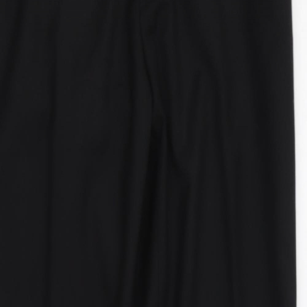 H&M Womens Black  Polyester Trousers  Size 26 L32 in Regular Zip