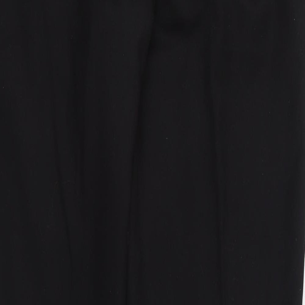 H&M Womens Black  Polyester Trousers  Size 26 L32 in Regular Zip