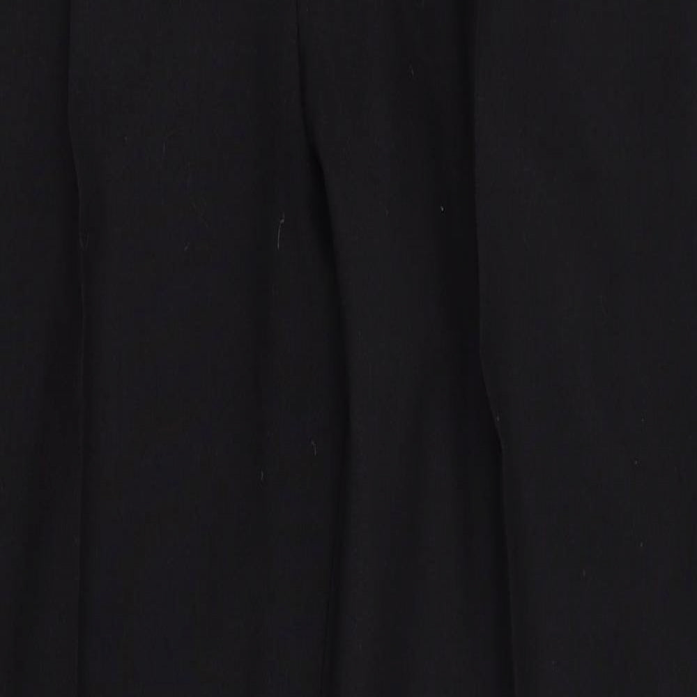Preworn Womens Black  Polyester Trousers  Size 20 L32 in Regular Zip