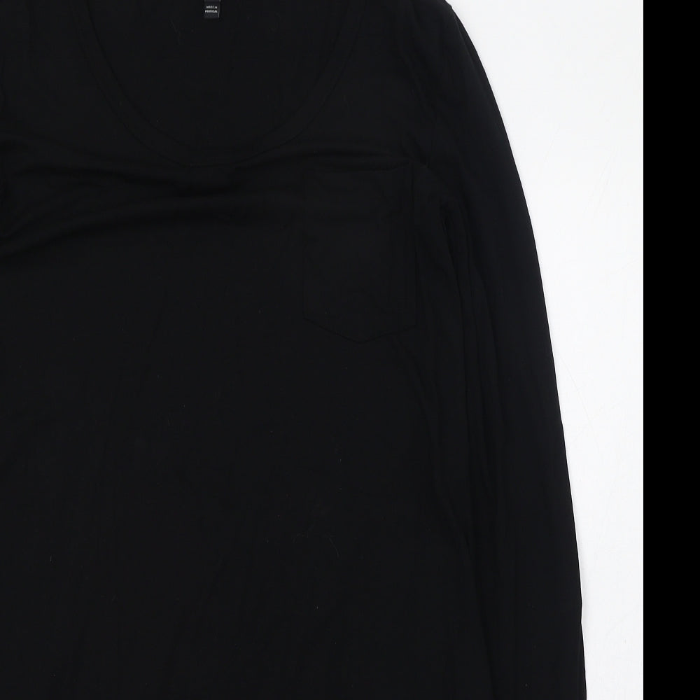 Baukjen Womens Black  Viscose T-Shirt Dress  Size 8  Round Neck Pullover