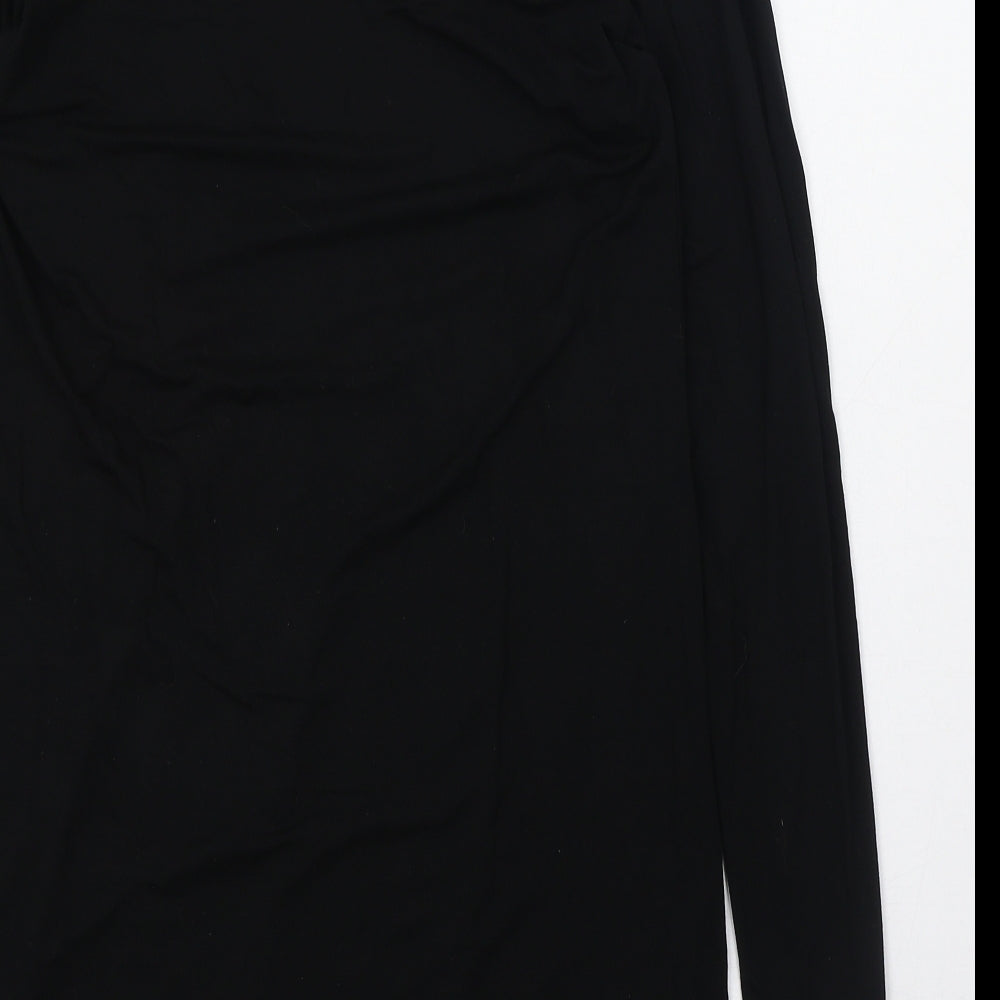Baukjen Womens Black  Viscose T-Shirt Dress  Size 8  Round Neck Pullover