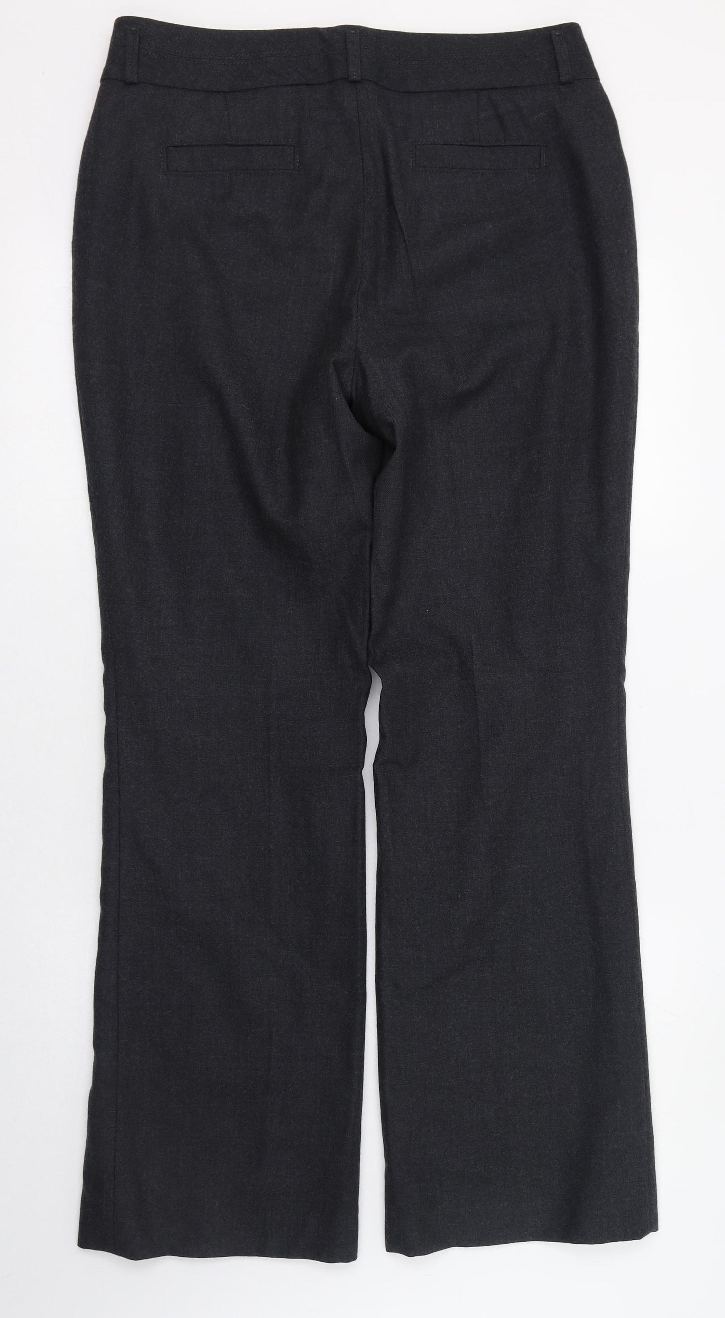 Banana Republic Womens Grey  Wool Trousers  Size 8 L30 in Regular Zip