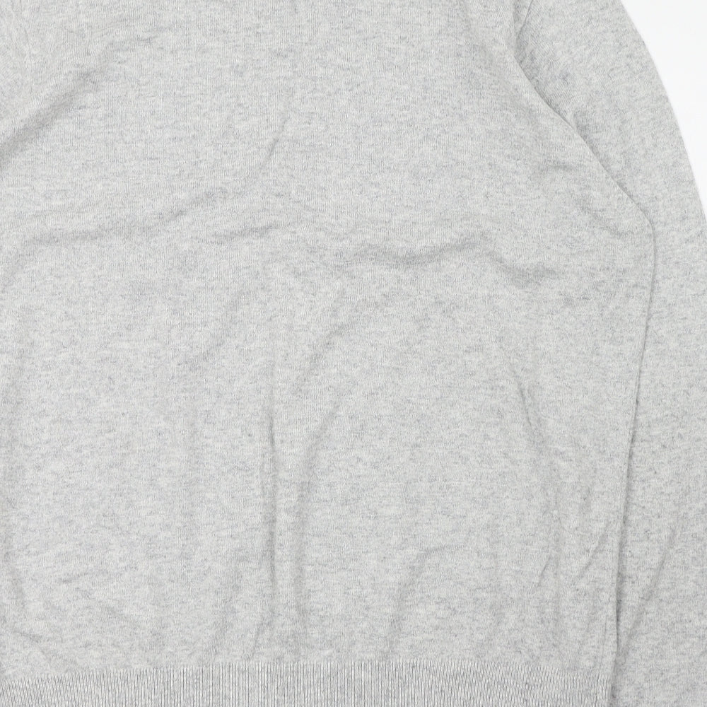 Marks and Spencer Mens Grey V-Neck  Viscose Pullover Jumper Size XL