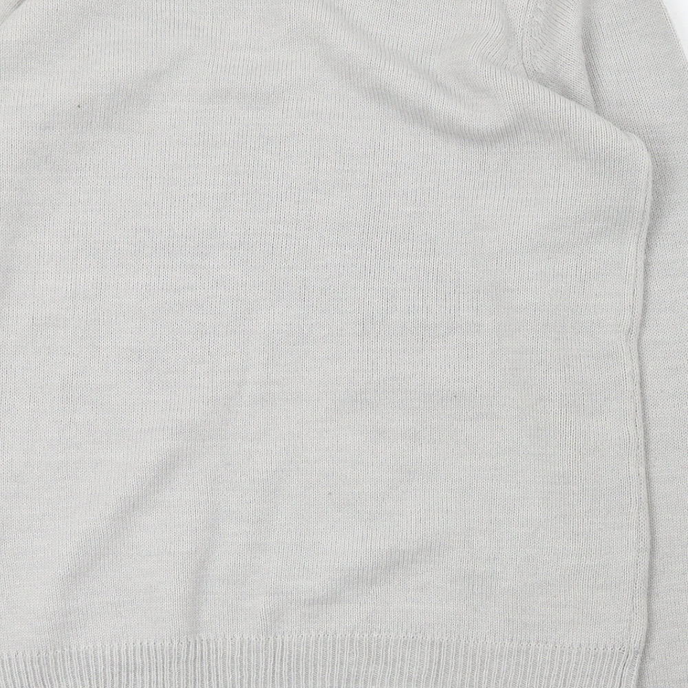 F&F Womens Grey Round Neck  Acrylic Pullover Jumper Size 12   - Christmas