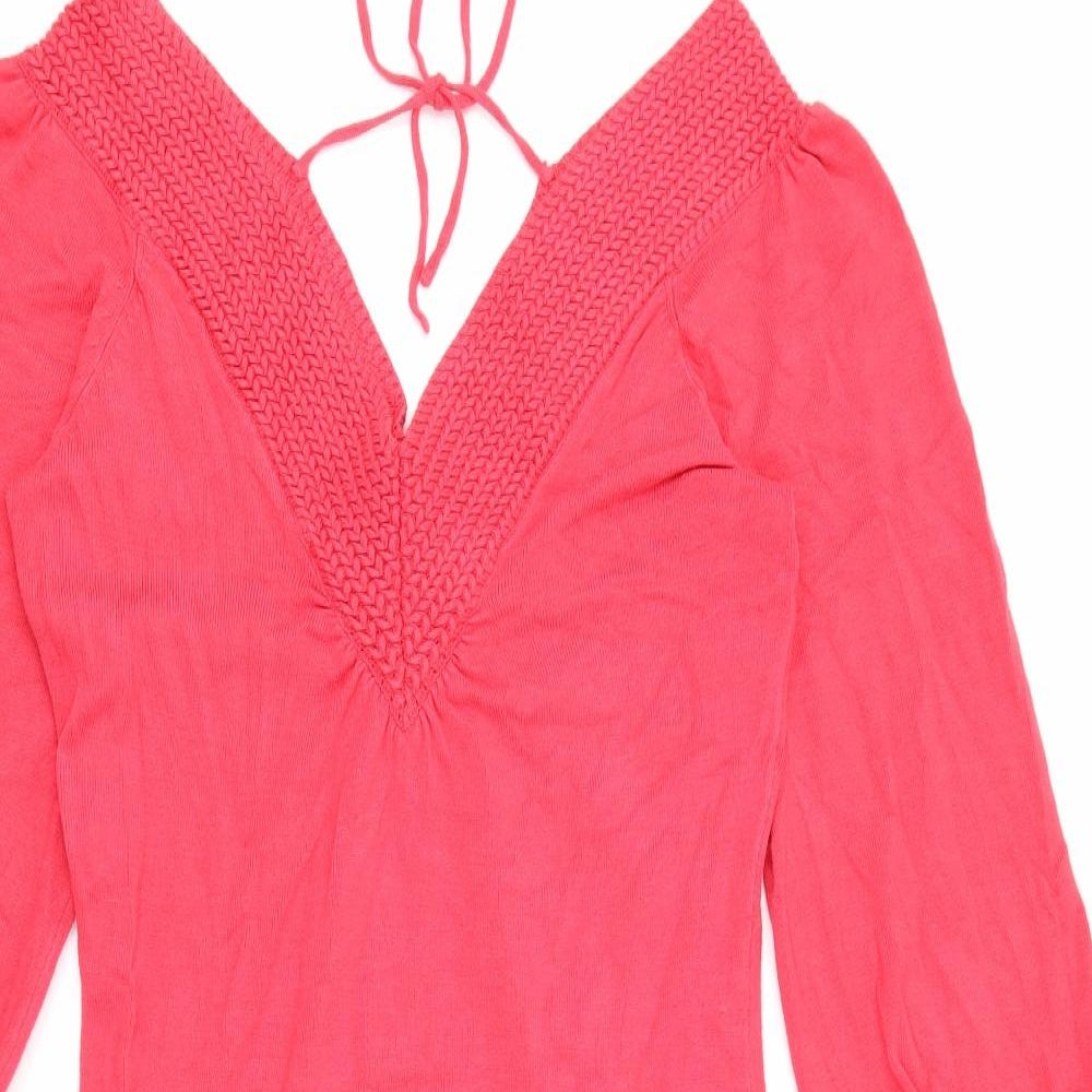 Young order unlimited Womens Red  Viscose Jumper Dress  Size 8  V-Neck