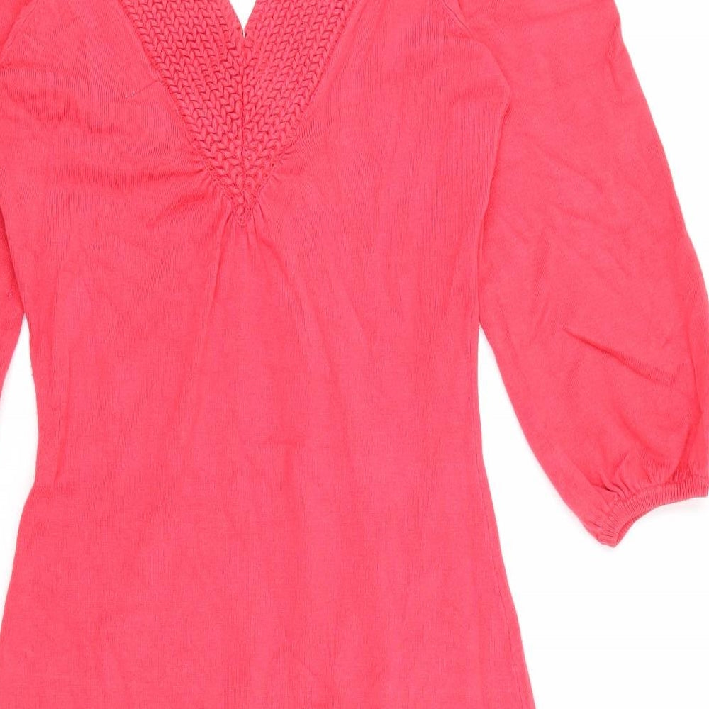 Young order unlimited Womens Red  Viscose Jumper Dress  Size 8  V-Neck