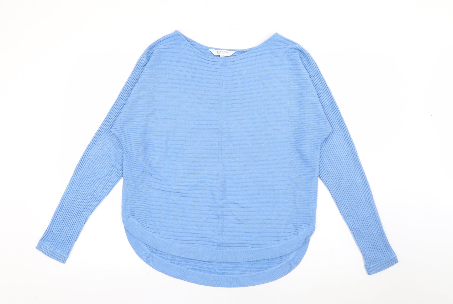Principles Womens Blue Scoop Neck  Acrylic Pullover Jumper Size 10