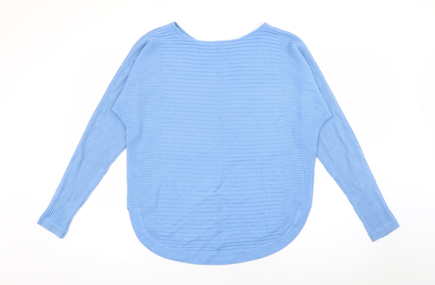 Principles Womens Blue Scoop Neck  Acrylic Pullover Jumper Size 10