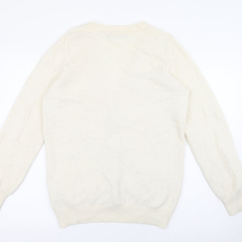 Primark Womens Ivory V-Neck  Viscose Cardigan Jumper Size 18