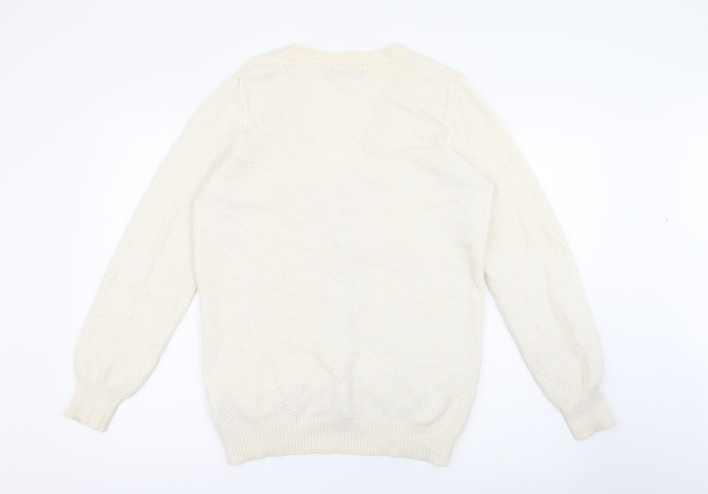 Primark Womens Ivory V-Neck  Viscose Cardigan Jumper Size 18