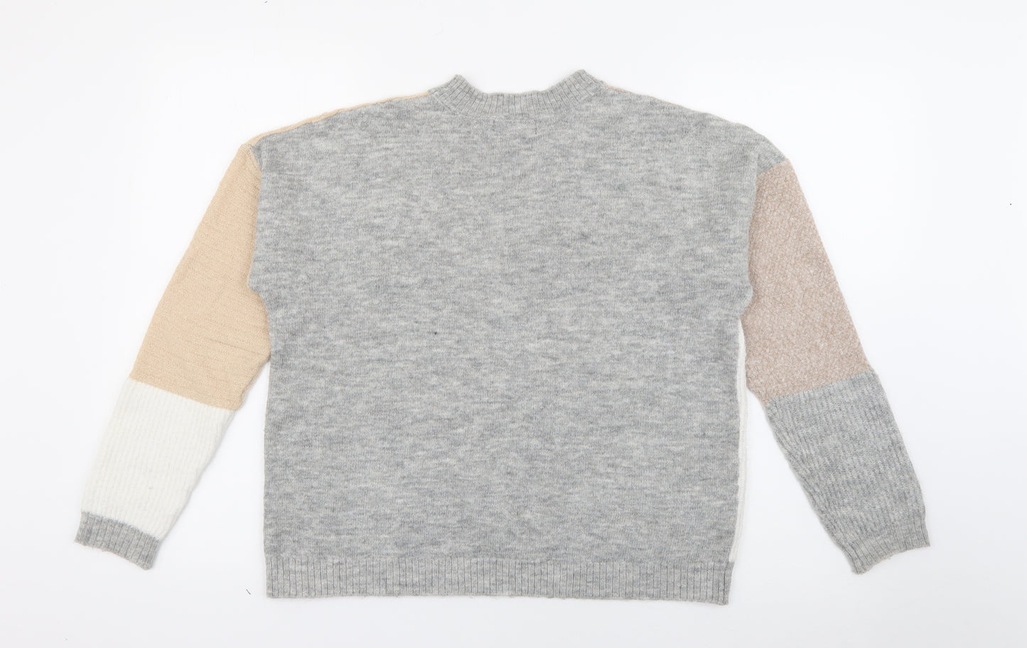 New Look Womens Beige Crew Neck  Acrylic Pullover Jumper Size S