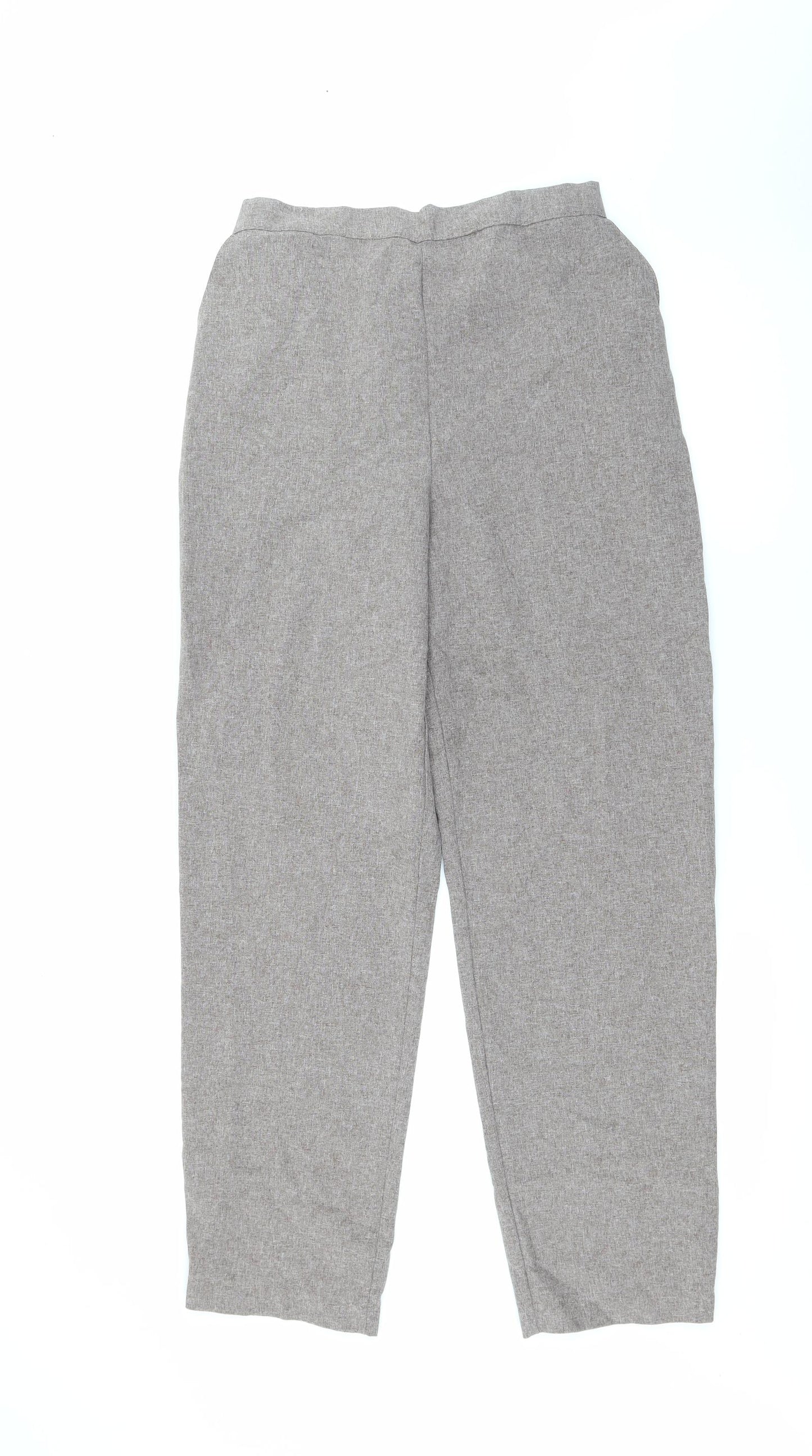 Emma Collection Womens Brown  Polyester Carrot Trousers Size 14 L29 in Regular
