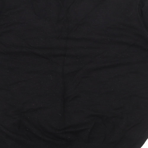 Sevenhill Womens Black Collared  Viscose Pullover Jumper Size XL
