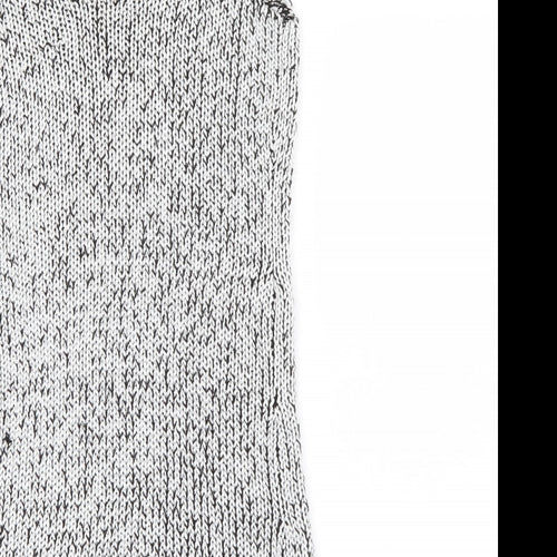 H&M Womens Silver  Viscose Bodycon  Size 10  Scoop Neck  - Sparkle