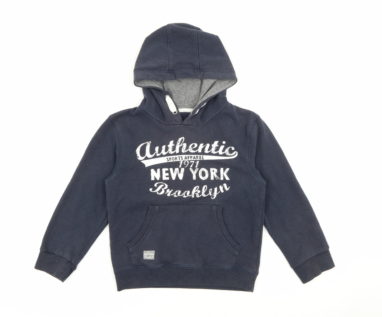 Rebel Boys Blue  Cotton Pullover Hoodie Size 7-8 Years