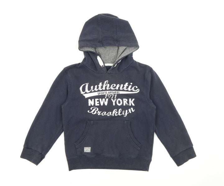 Rebel Boys Blue  Cotton Pullover Hoodie Size 7-8 Years