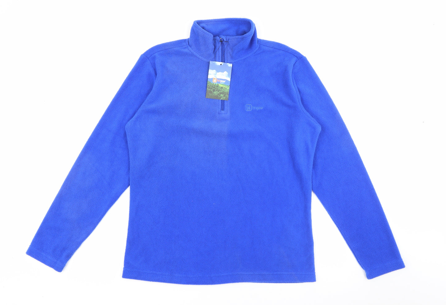 Hi Gear Womens Blue High Neck  Polyester Pullover Jumper Size 12