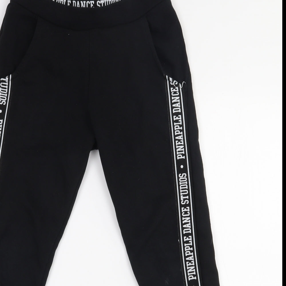 Primark Girls Black  Cotton Jogger Trousers Size 10-11 Years  Regular Pullover