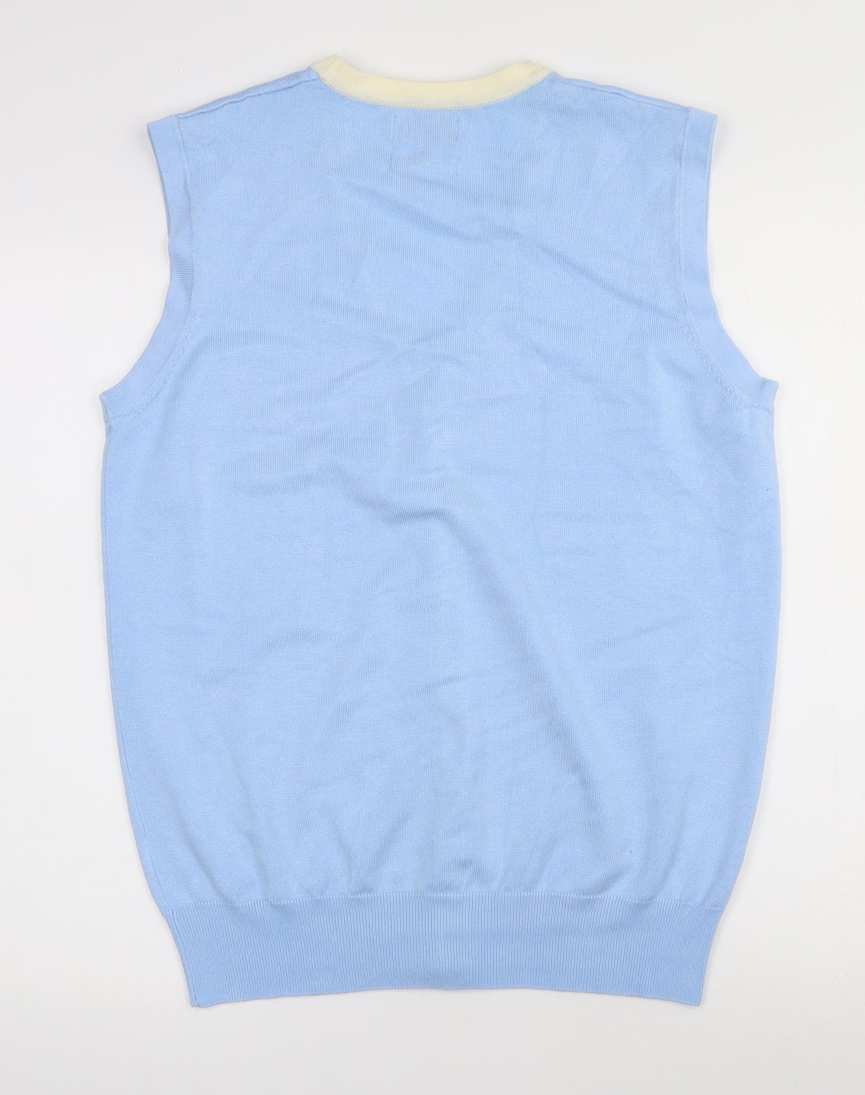 Christiano Baldinucci Mens Blue V-Neck  Viscose Vest Jumper Size M