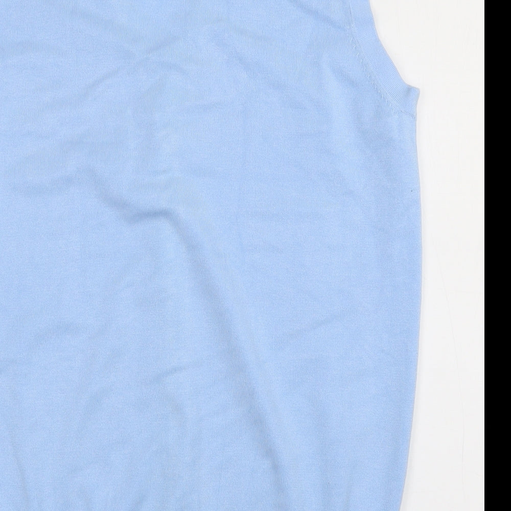 Christiano Baldinucci Mens Blue V-Neck  Viscose Vest Jumper Size M