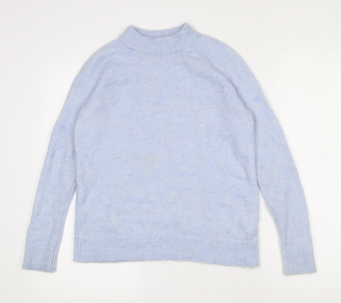 H&M Womens Blue Round Neck  Polyamide Pullover Jumper Size 8