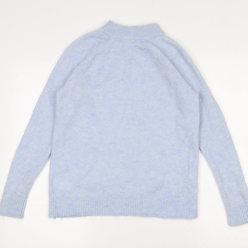 H&M Womens Blue Round Neck  Polyamide Pullover Jumper Size 8