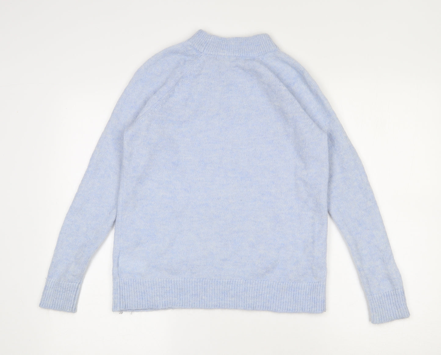 H&M Womens Blue Round Neck  Polyamide Pullover Jumper Size 8